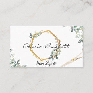 Lush Greenery floral Rose Gold nature Business Card