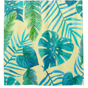 Lush greenery of tropical plants from jungle. Endl Shower Curtain
