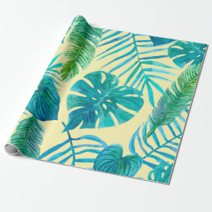 Lush greenery of tropical plants from jungle. Endl Wrapping Paper