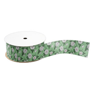 Lush Greenery Vegetable Floral Garden Grosgrain Ribbon