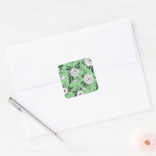 Lush Greenery Vegetable Floral Garden  Square Sticker