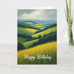 Lush Hills Birthday Card