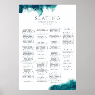 Lush ink wedding seating chart