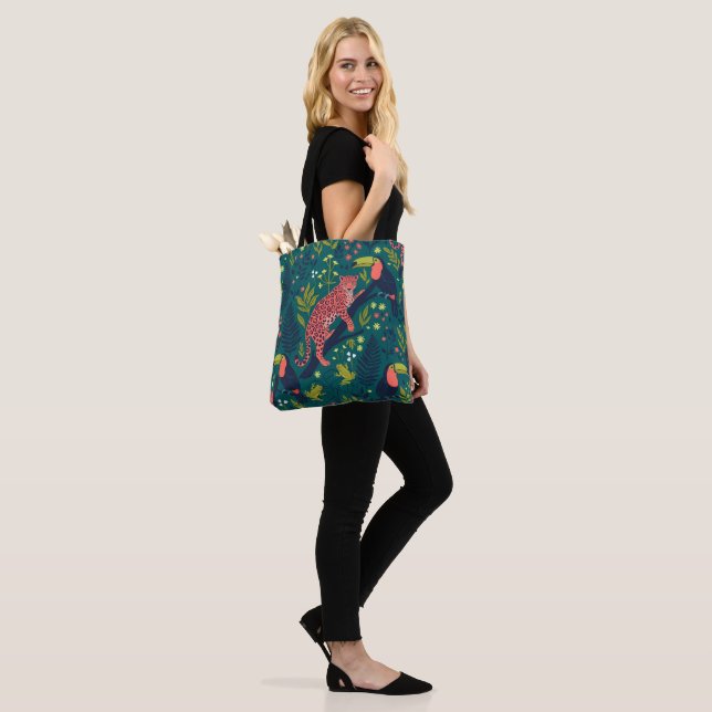  Lush Jungle Animal Pattern Tote Bag (On Model)