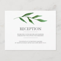 Lush Leaves Elegant Watercolor Wedding Reception