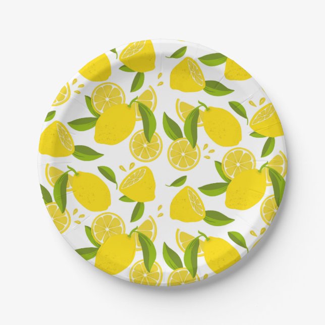 Lush Lemon Party Plate (Front)