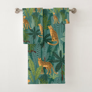 Lush Leopard Jungle Bath Towel Set