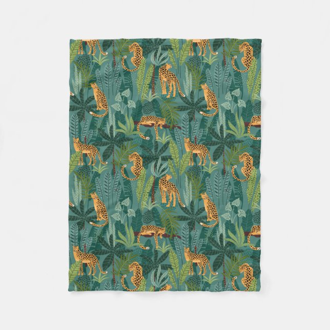Lush Leopard Jungle Fleece Blanket (Front)