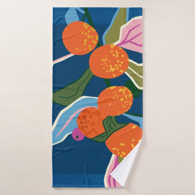 Lush Orange Botanicals Bath Towel Set (Bath Towel)