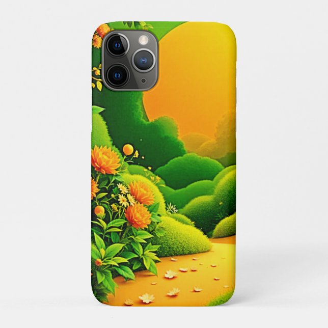 Lush Orange Garden Art Case-Mate iPhone Case (Back)