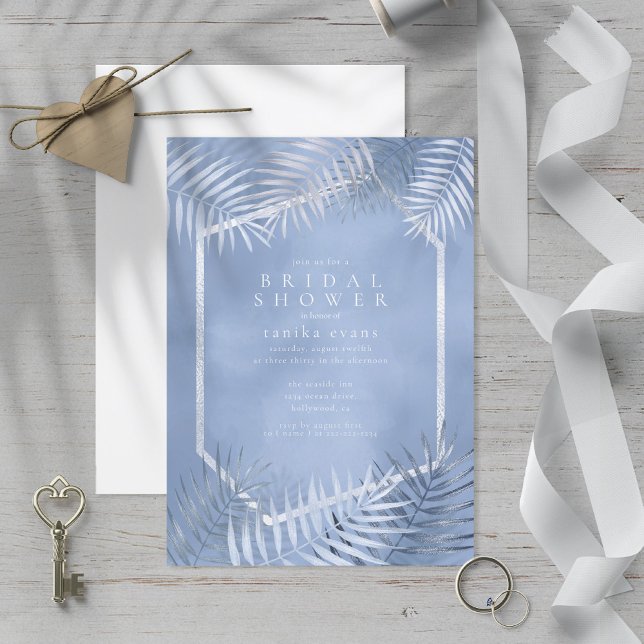 Lush Palm Leaf Bridal Shower Blue ID956 (Creator Uploaded)