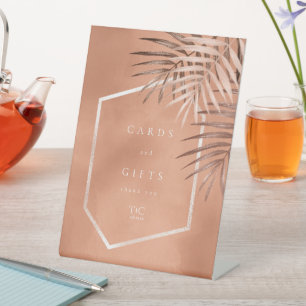 Lush Palm Leaf Cards & Gifts Terra Cotta ID956 Pedestal Sign