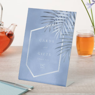 Lush Palm Leaf Cards & Gifts Windsor Blue ID956 Pedestal Sign