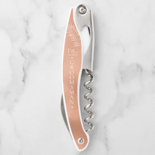 Lush Palm Leaf Wedding Terra Cotta ID956 Corkscrew