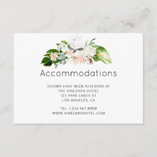 Lush Paradise Tropical Wedding Accommodations Enclosure Card