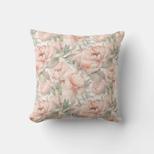  lush peony on a gentle background cushion