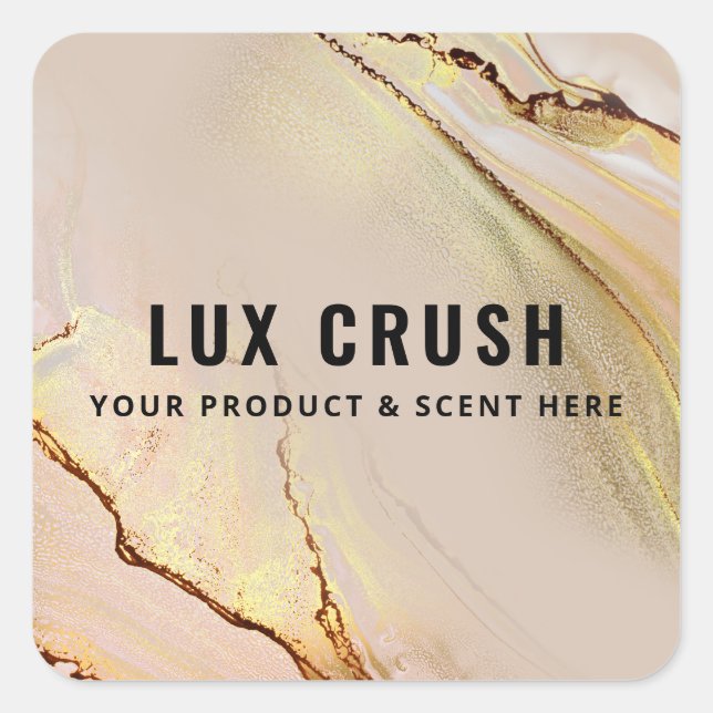 Lush Pink And Gold Alcohol Ink Product Labels (Front)