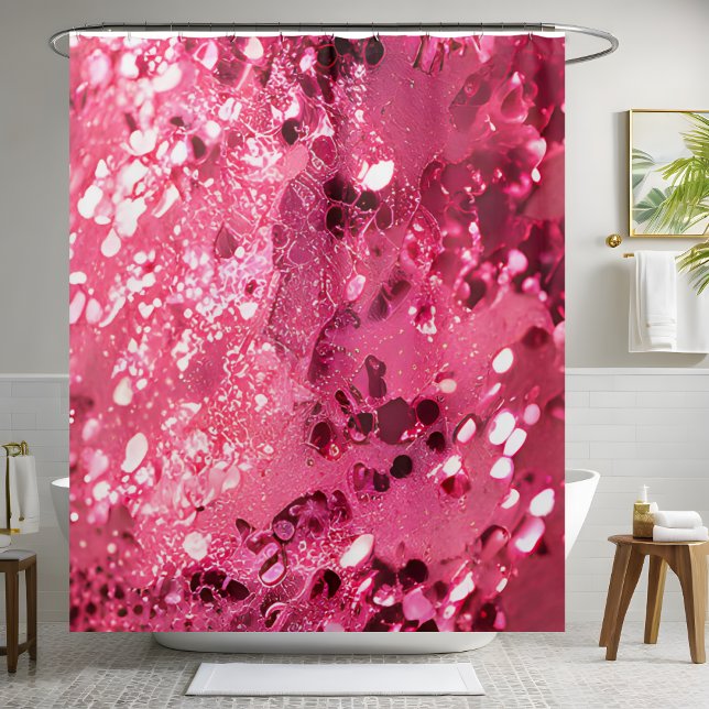 Lush Pink Sequin Shower Curtain (Creator Uploaded)