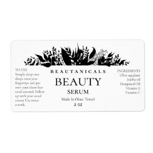 Lush Silhouette Black And White Serum Labels