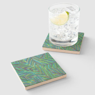 Lush Tropical Nights Stone Coaster