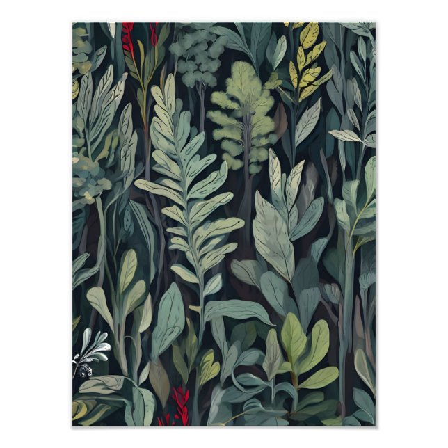  Lush Tropical Paradise Seamless Pattern Photo Print (Front)