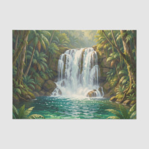 Lush Tropical Waterfall Oasis Tissue Paper