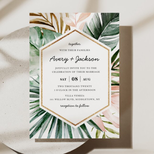 Lush Tropics Wedding Invitation (Creator Uploaded)