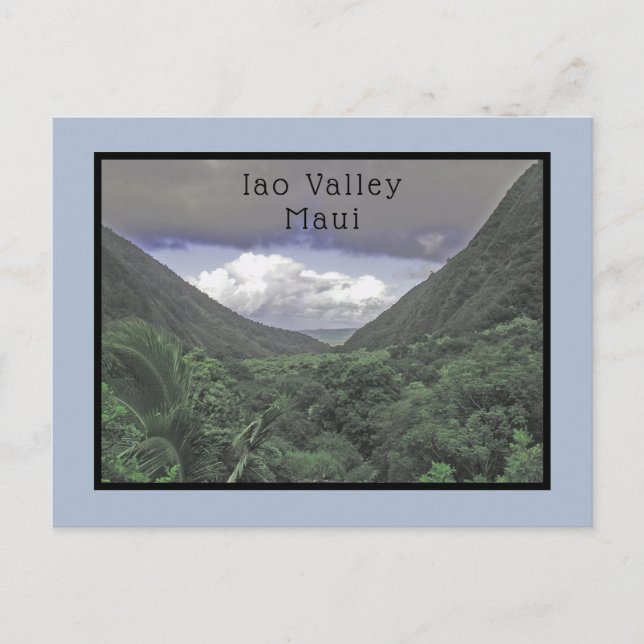 LUSH VERDANT GREEN IAO VALLEY IN MAUI POSTCARD (Front)