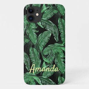 Lush Warm Jungle Leaves iPhone 11 Case