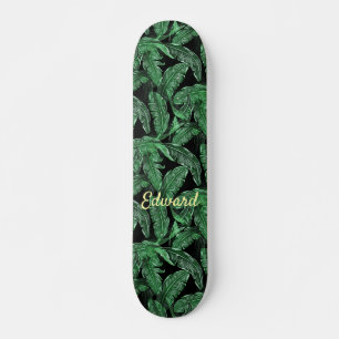 Lush Warm Jungle Leaves Skateboard