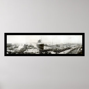 Lusitania End Voyage Photo 1907 Poster
