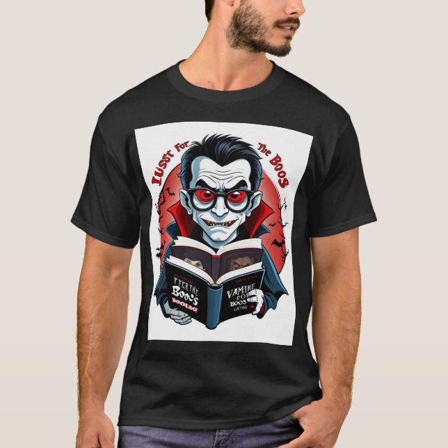 Lust for the Boos -Funny Vampire Halloween T-Shirt (Front)