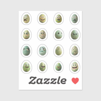 Lustic Chibi Easter eggs stickers - 16 pieces