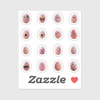 Lustic Chibi Easter eggs stickers - 16 pieces