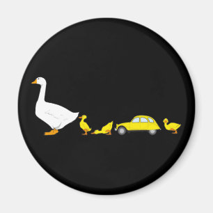 Lustig oldtimer 2cv duck family magnet