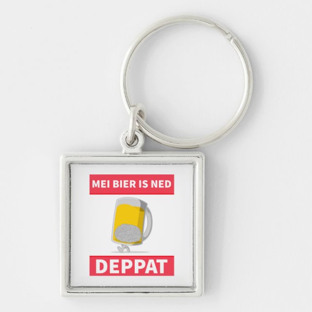 Lustig Österreich Wien Dialekt Mei Bier Key Ring (Front)