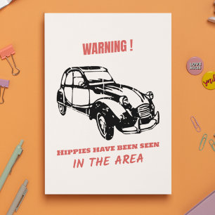 Lustige 2cv Retro Hippies Postcard
