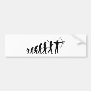 Lustiger Bogenschießen Evolution Bumper Sticker
