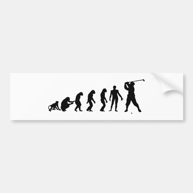 Lustiger Golf Evolution Bumper Sticker (Front)