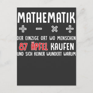 Lustiger Mathe Nerd Spruch Mathematik Schule Postcard
