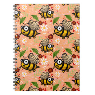 Lustiges Bienchen - zartes orange Notebook