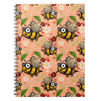 Lustiges Bienchen - zartes orange Notebook