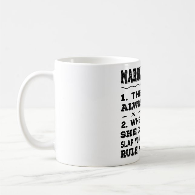 Lustiges Hochzeit gift enk Quadratische Wanduhr Coffee Mug (Left)