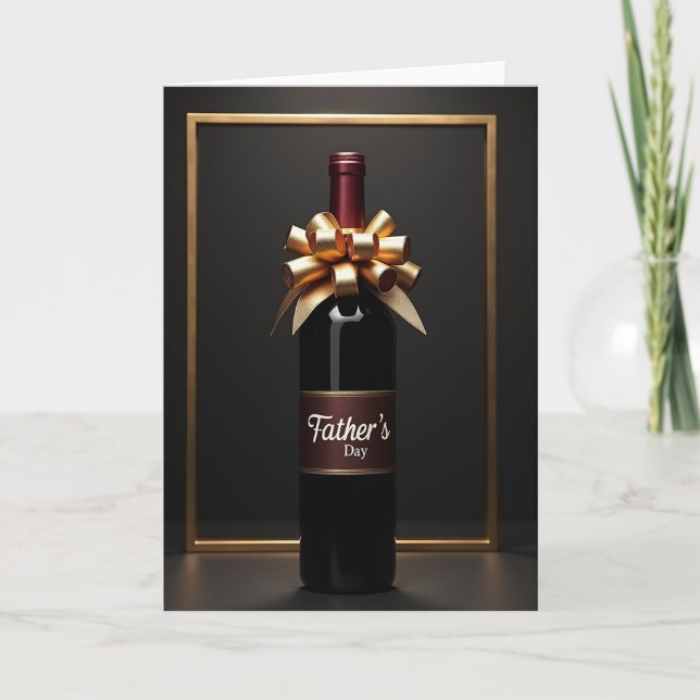Lustrous Fathers Day Bow Card (Front)