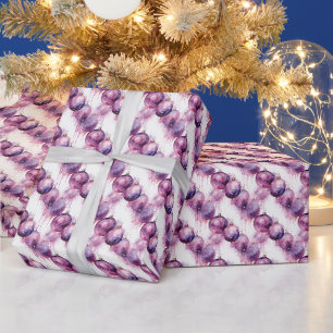 Lustrous Lavender: A Fusion of Purple and Gold Wrapping Paper