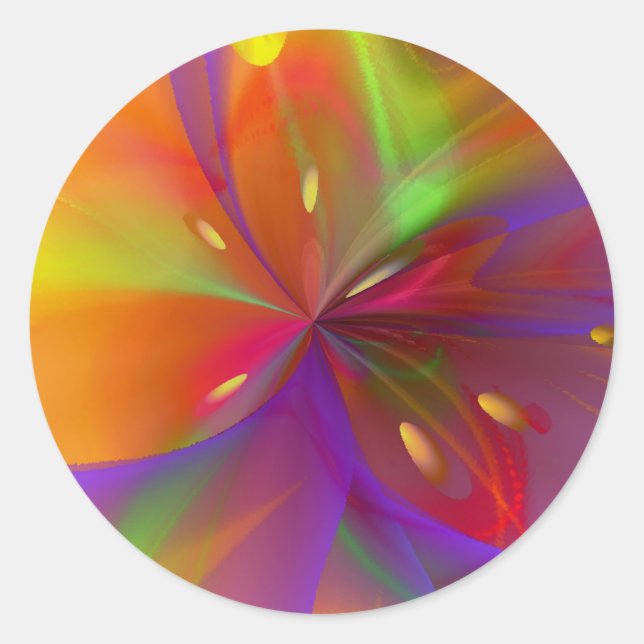 Lustrous Lily Classic Round Sticker (Front)