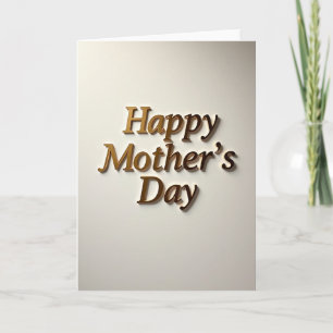 Lustrous Mothers Day Bronze Card