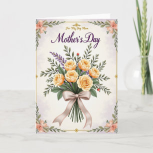 Lustrous Ribbon Mothers Day Card