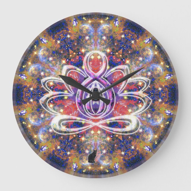 Lustrous Zen Lotus Clock (Front)