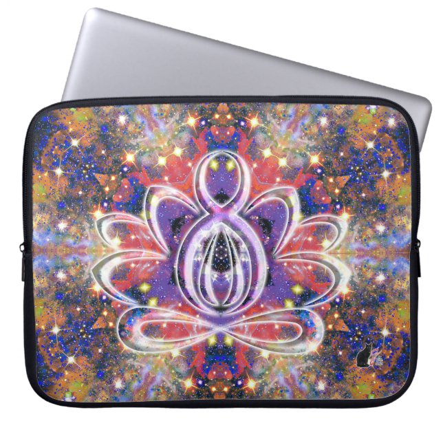 Lustrous Zen Lotus Laptop Sleeve (Front)